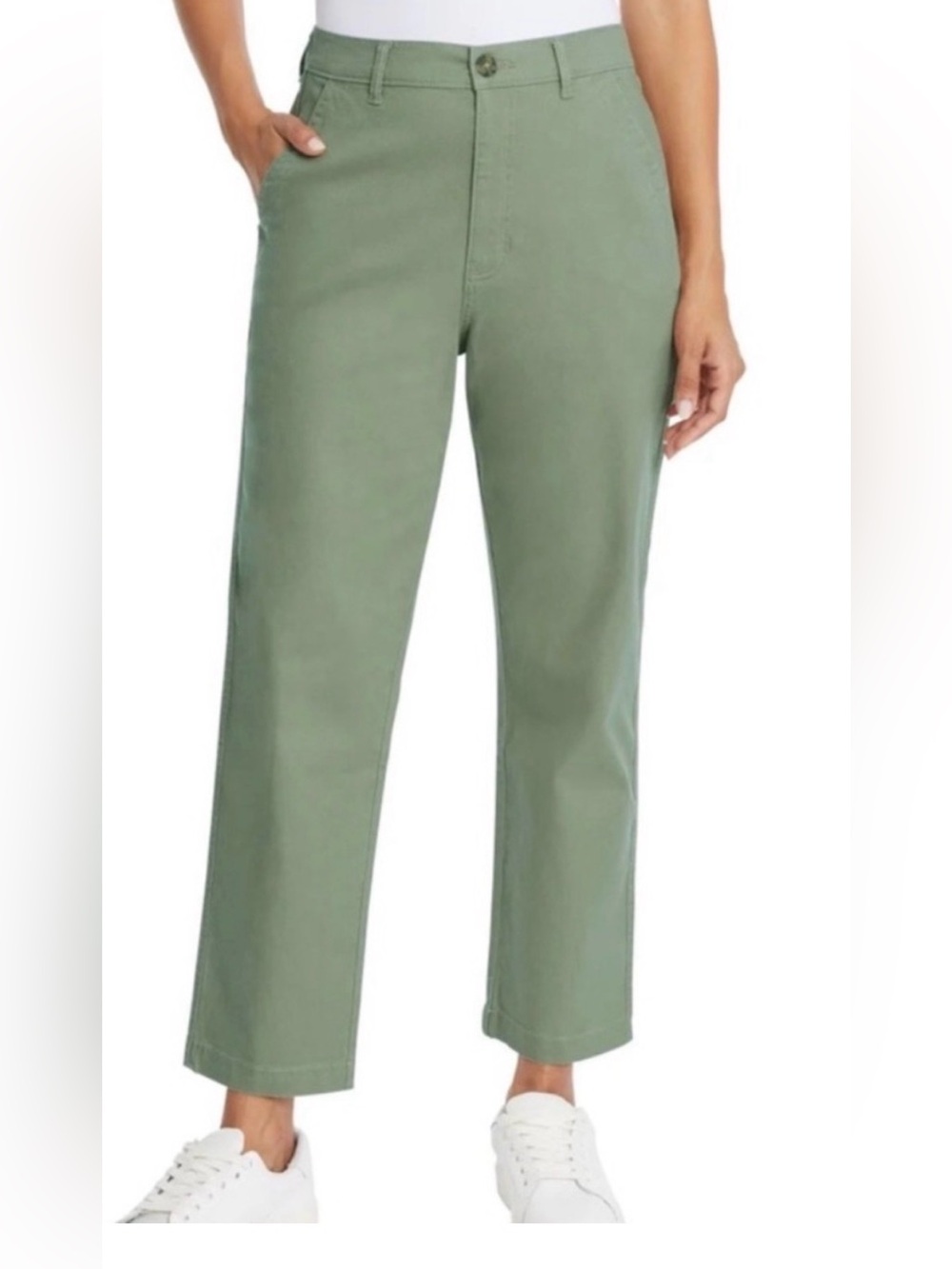 GH Bass chino ankle pants green size 6 new